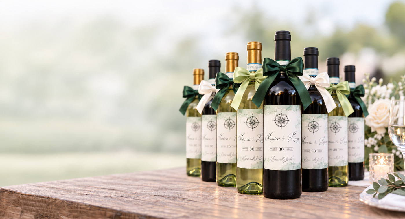 Bomboniera bottiglia di vino